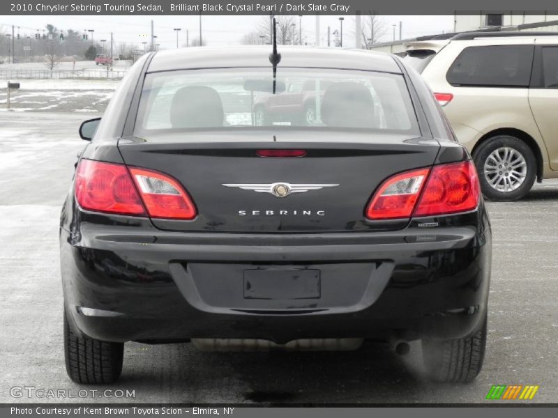 Brilliant Black Crystal Pearl / Dark Slate Gray 2010 Chrysler Sebring Touring Sedan