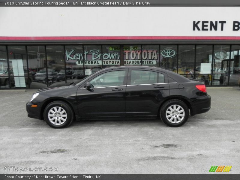 Brilliant Black Crystal Pearl / Dark Slate Gray 2010 Chrysler Sebring Touring Sedan