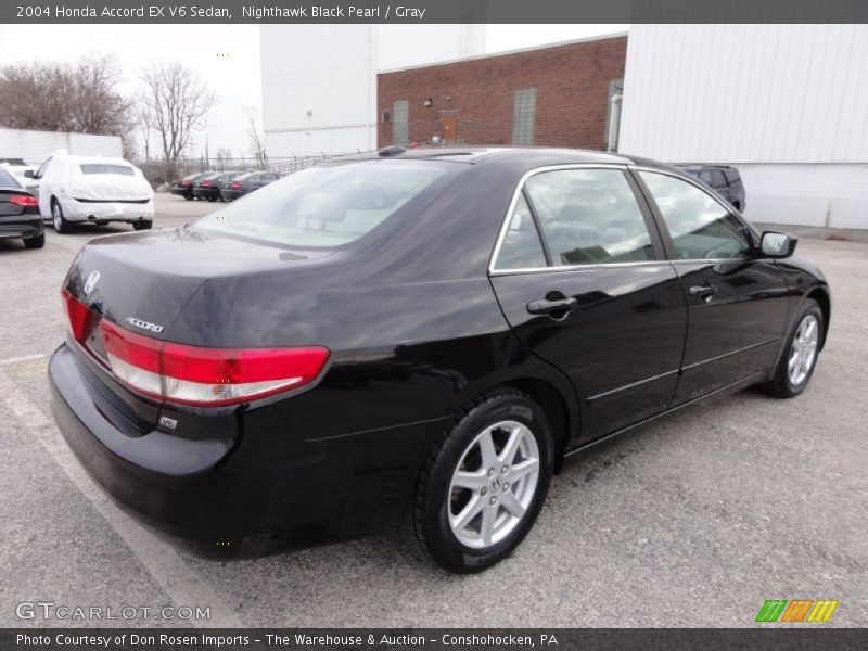 Nighthawk Black Pearl / Gray 2004 Honda Accord EX V6 Sedan