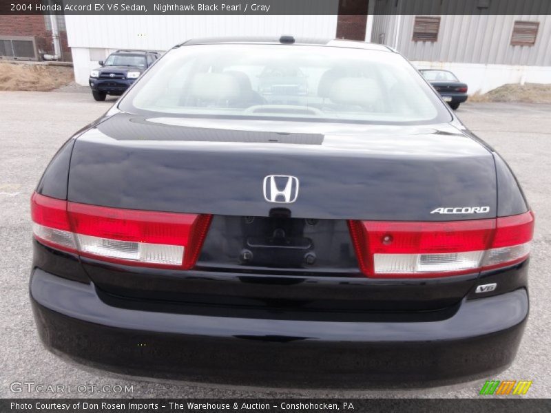 Nighthawk Black Pearl / Gray 2004 Honda Accord EX V6 Sedan