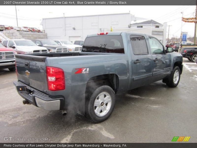 Blue Granite Metallic / Ebony Black 2007 Chevrolet Silverado 1500 LT Crew Cab 4x4