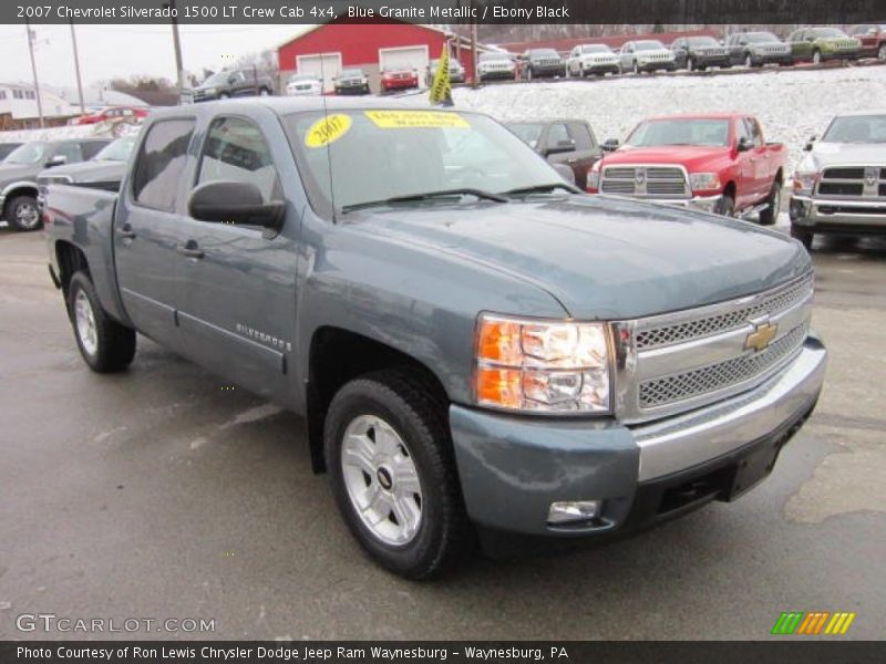 Blue Granite Metallic / Ebony Black 2007 Chevrolet Silverado 1500 LT Crew Cab 4x4