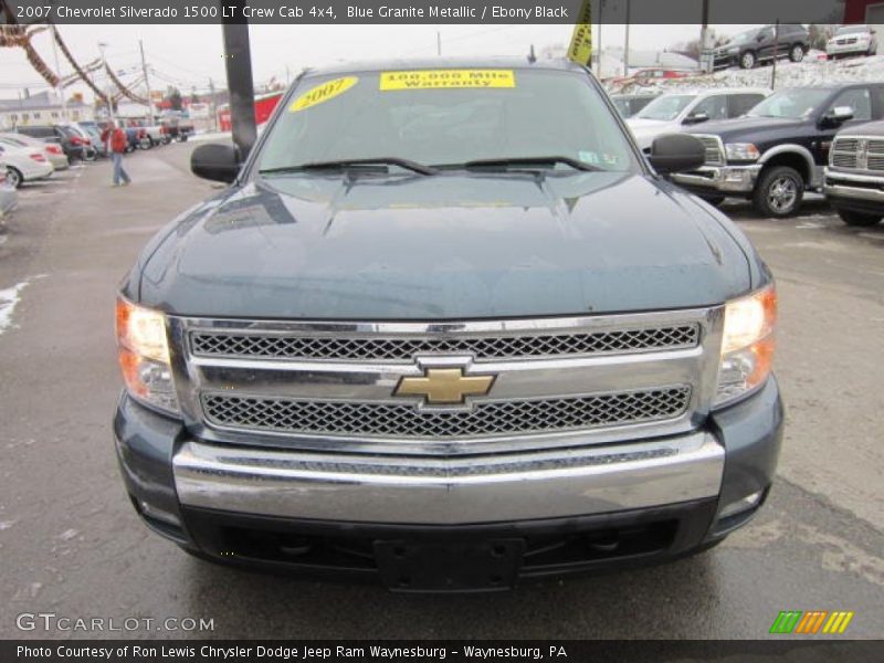 Blue Granite Metallic / Ebony Black 2007 Chevrolet Silverado 1500 LT Crew Cab 4x4