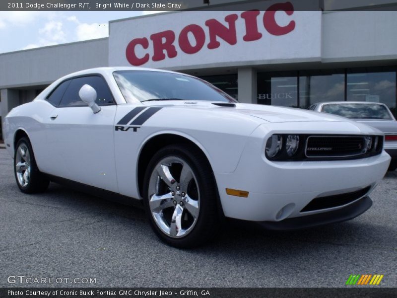 Bright White / Dark Slate Gray 2011 Dodge Challenger R/T