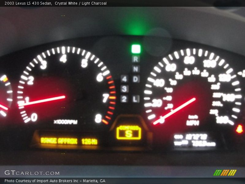 Crystal White / Light Charcoal 2003 Lexus LS 430 Sedan
