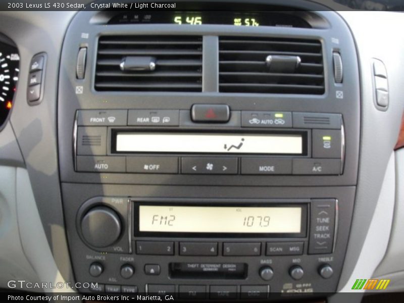 Crystal White / Light Charcoal 2003 Lexus LS 430 Sedan