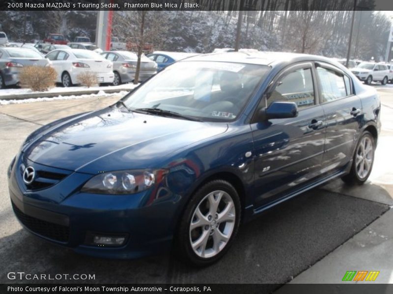 Phantom Blue Mica / Black 2008 Mazda MAZDA3 s Touring Sedan