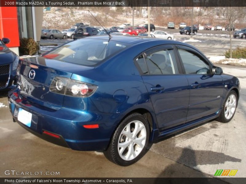 Phantom Blue Mica / Black 2008 Mazda MAZDA3 s Touring Sedan