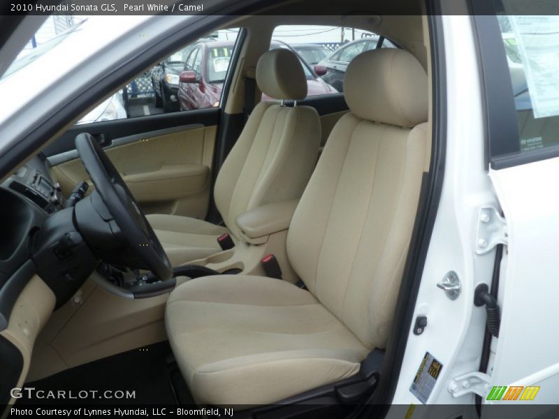 Pearl White / Camel 2010 Hyundai Sonata GLS