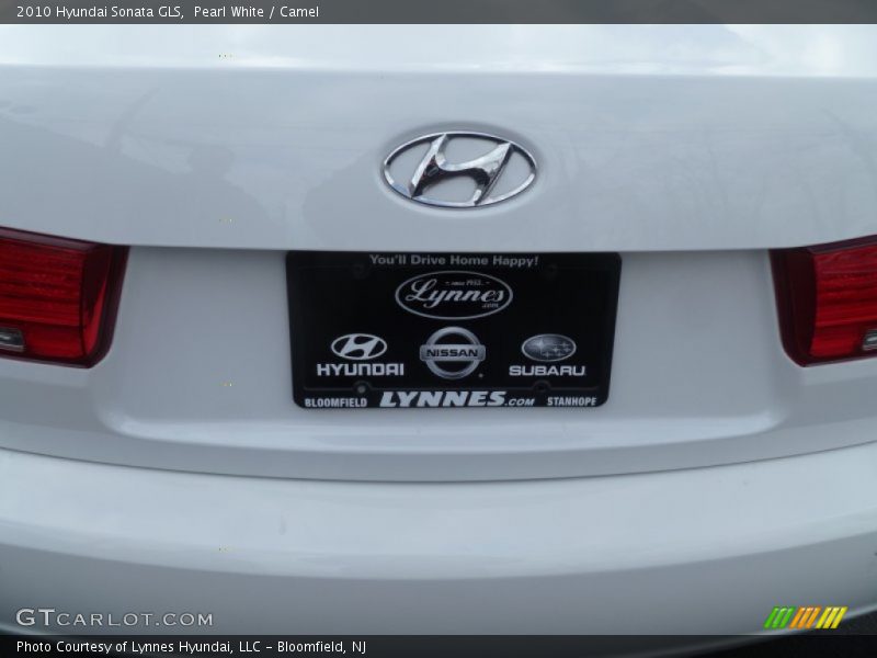 Pearl White / Camel 2010 Hyundai Sonata GLS