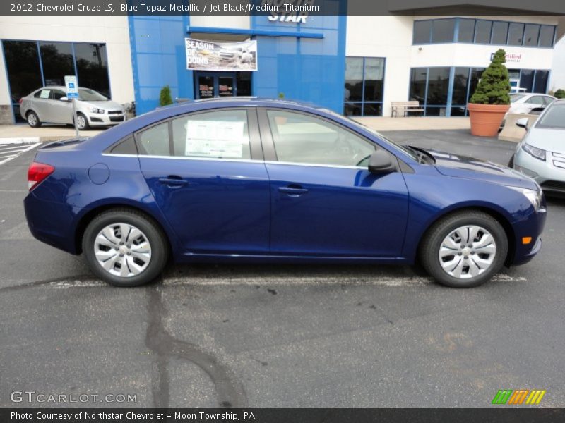 Blue Topaz Metallic / Jet Black/Medium Titanium 2012 Chevrolet Cruze LS