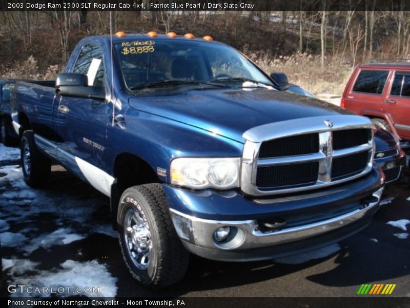 Patriot Blue Pearl / Dark Slate Gray 2003 Dodge Ram 2500 SLT Regular Cab 4x4