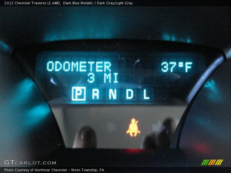 Dark Blue Metallic / Dark Gray/Light Gray 2012 Chevrolet Traverse LS AWD