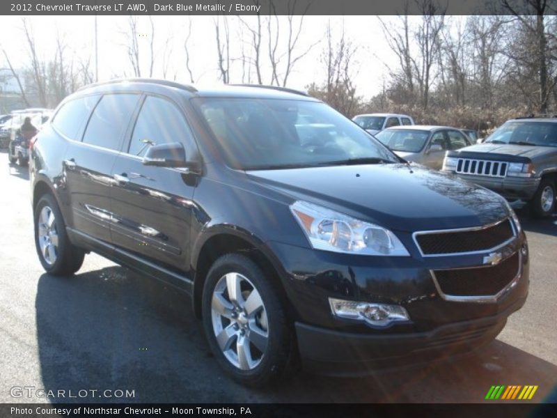 Dark Blue Metallic / Ebony 2012 Chevrolet Traverse LT AWD