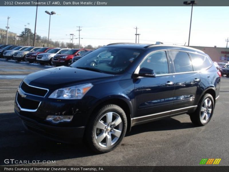 Dark Blue Metallic / Ebony 2012 Chevrolet Traverse LT AWD