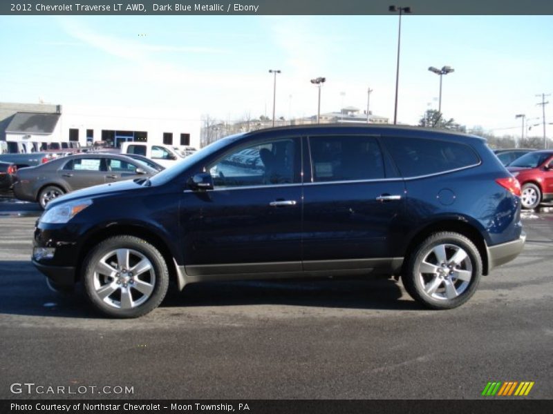 Dark Blue Metallic / Ebony 2012 Chevrolet Traverse LT AWD