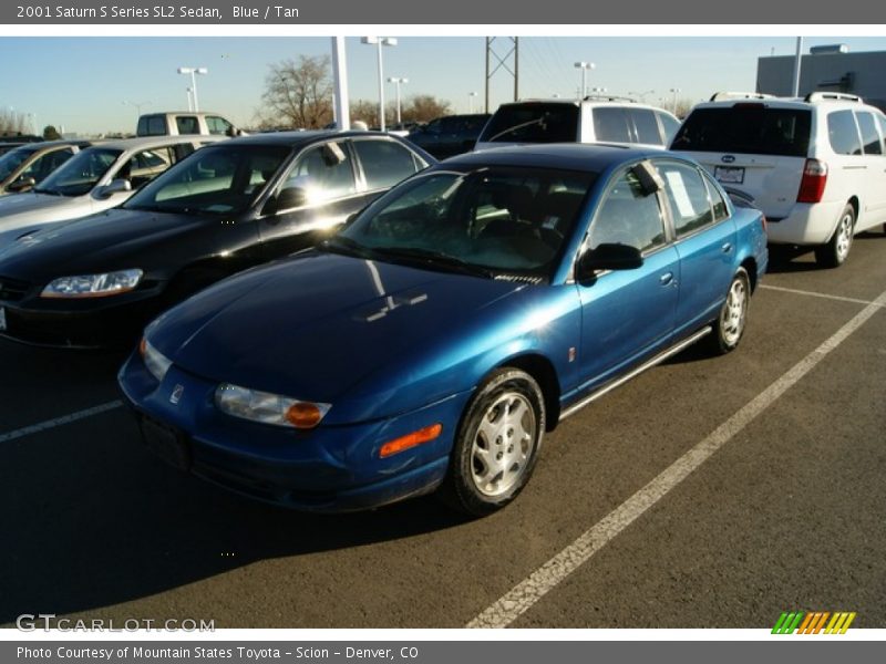 Blue / Tan 2001 Saturn S Series SL2 Sedan