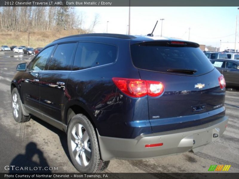 Dark Blue Metallic / Ebony 2012 Chevrolet Traverse LT AWD