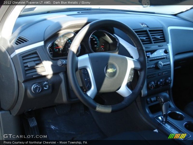 Dark Blue Metallic / Ebony 2012 Chevrolet Traverse LT AWD
