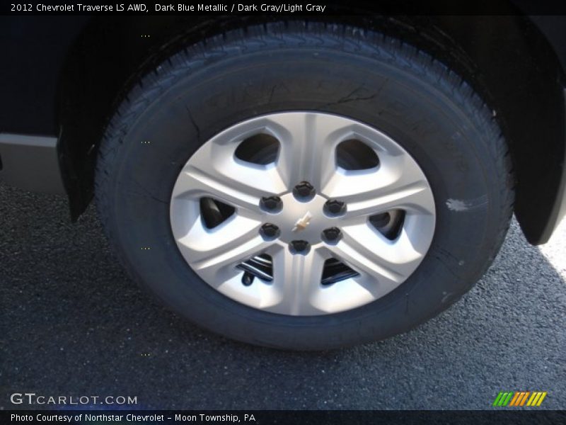 Dark Blue Metallic / Dark Gray/Light Gray 2012 Chevrolet Traverse LS AWD