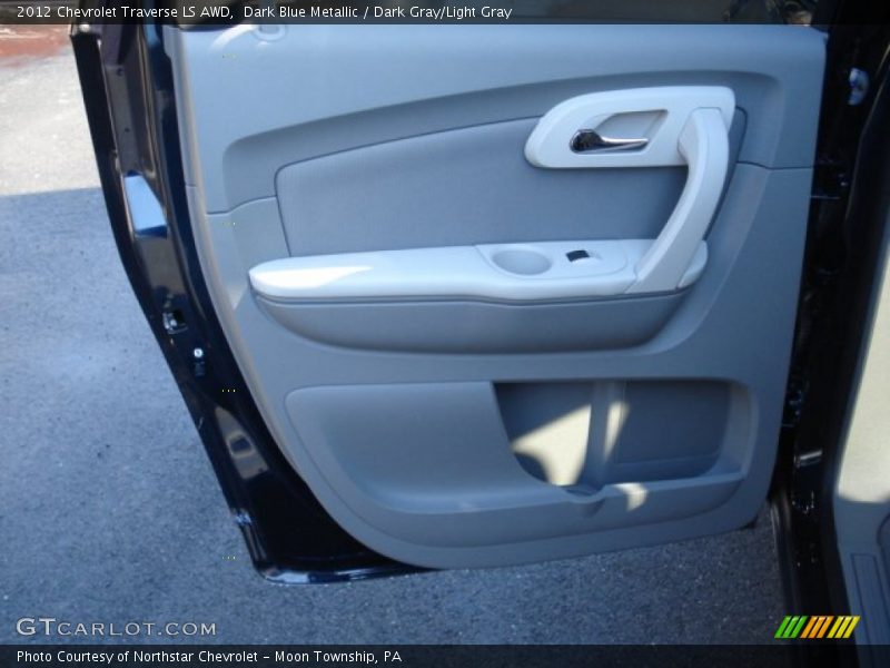 Dark Blue Metallic / Dark Gray/Light Gray 2012 Chevrolet Traverse LS AWD