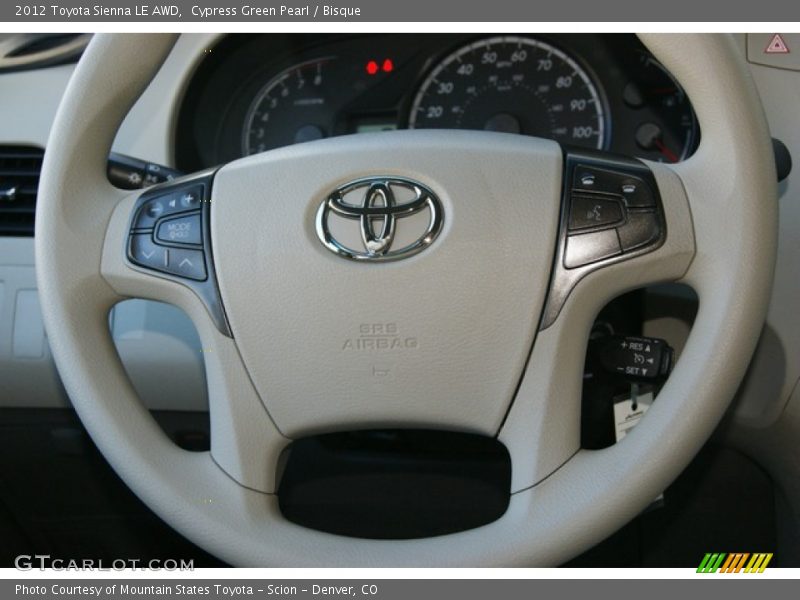Cypress Green Pearl / Bisque 2012 Toyota Sienna LE AWD