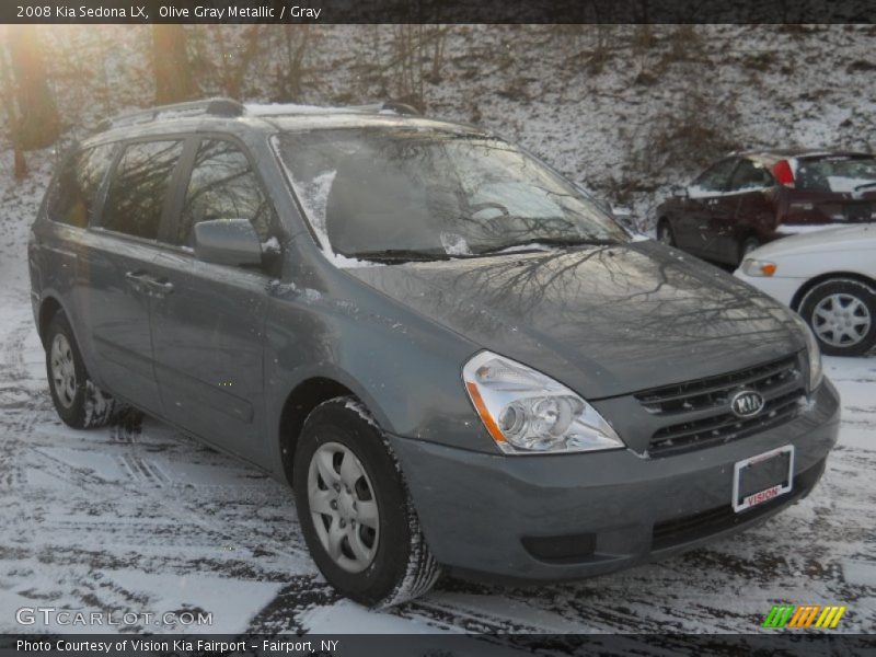 Olive Gray Metallic / Gray 2008 Kia Sedona LX