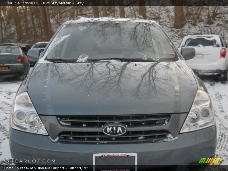Olive Gray Metallic / Gray 2008 Kia Sedona LX
