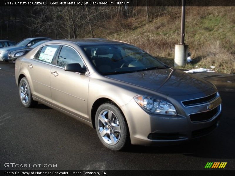 Gold Mist Metallic / Jet Black/Medium Titanium 2012 Chevrolet Cruze LS