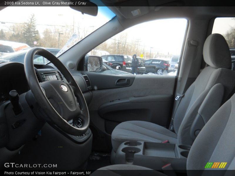 Olive Gray Metallic / Gray 2008 Kia Sedona LX