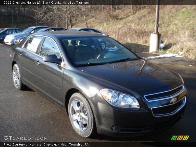 Black Granite Metallic / Titanium 2012 Chevrolet Malibu LS