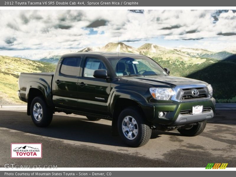 Spruce Green Mica / Graphite 2012 Toyota Tacoma V6 SR5 Double Cab 4x4