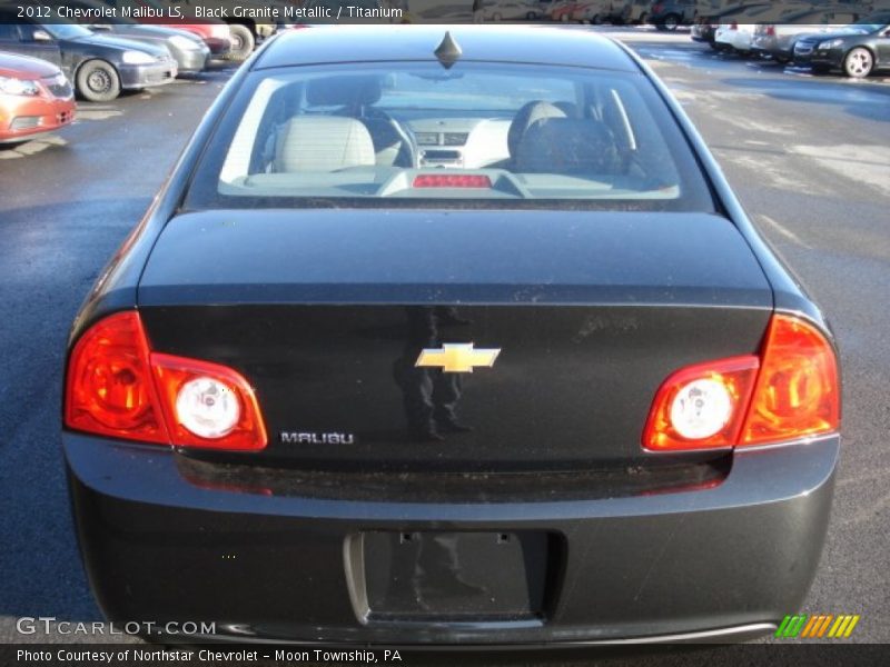 Black Granite Metallic / Titanium 2012 Chevrolet Malibu LS