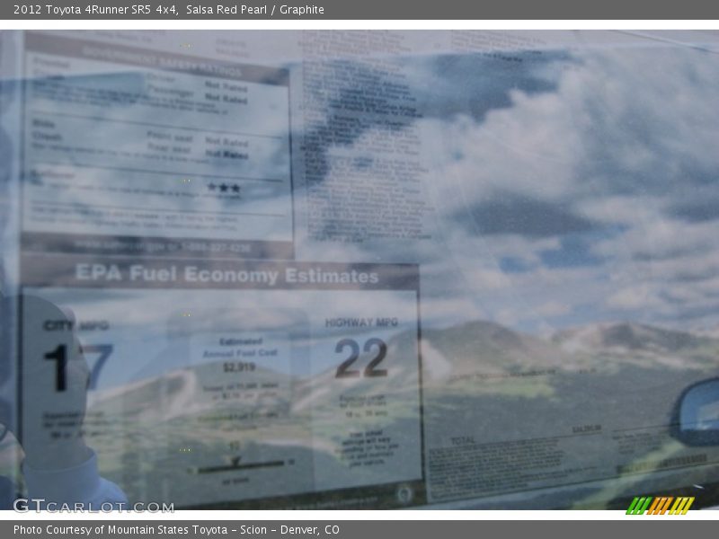 Salsa Red Pearl / Graphite 2012 Toyota 4Runner SR5 4x4