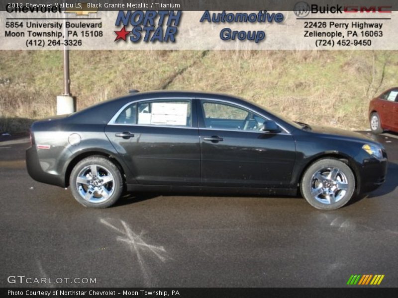 Black Granite Metallic / Titanium 2012 Chevrolet Malibu LS