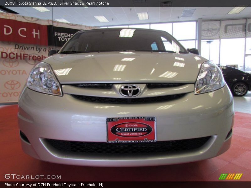 Silver Shadow Pearl / Stone 2008 Toyota Sienna LE AWD
