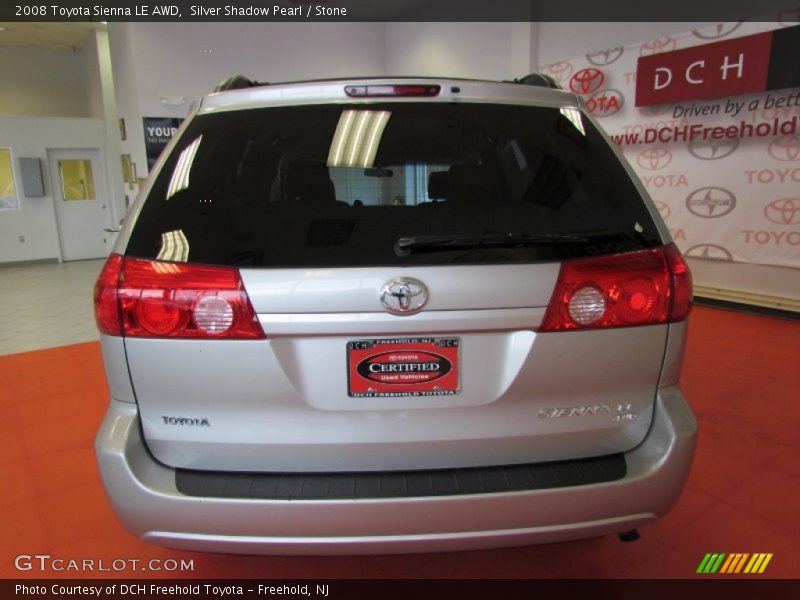 Silver Shadow Pearl / Stone 2008 Toyota Sienna LE AWD
