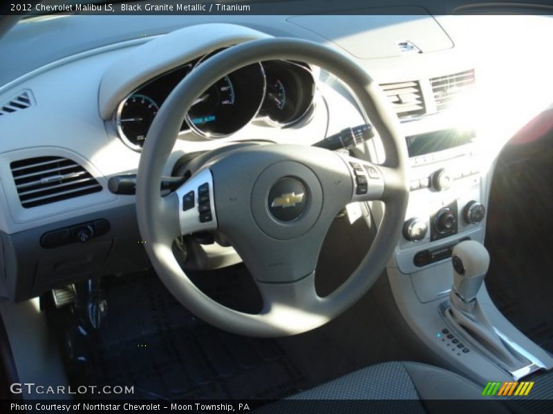 Black Granite Metallic / Titanium 2012 Chevrolet Malibu LS
