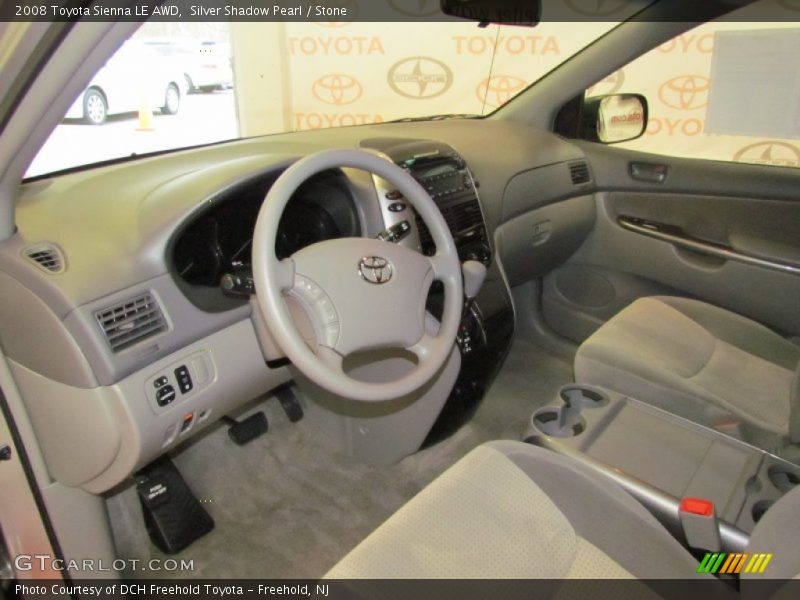 Silver Shadow Pearl / Stone 2008 Toyota Sienna LE AWD
