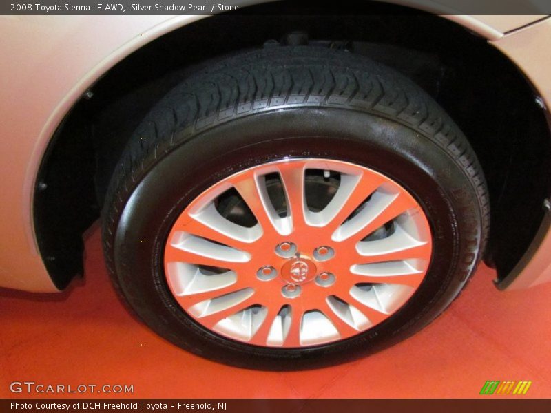 Silver Shadow Pearl / Stone 2008 Toyota Sienna LE AWD