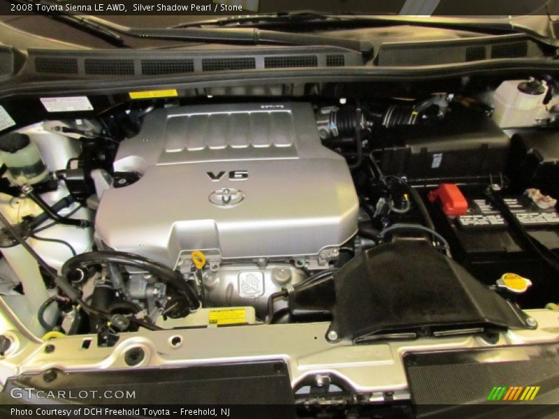 Silver Shadow Pearl / Stone 2008 Toyota Sienna LE AWD