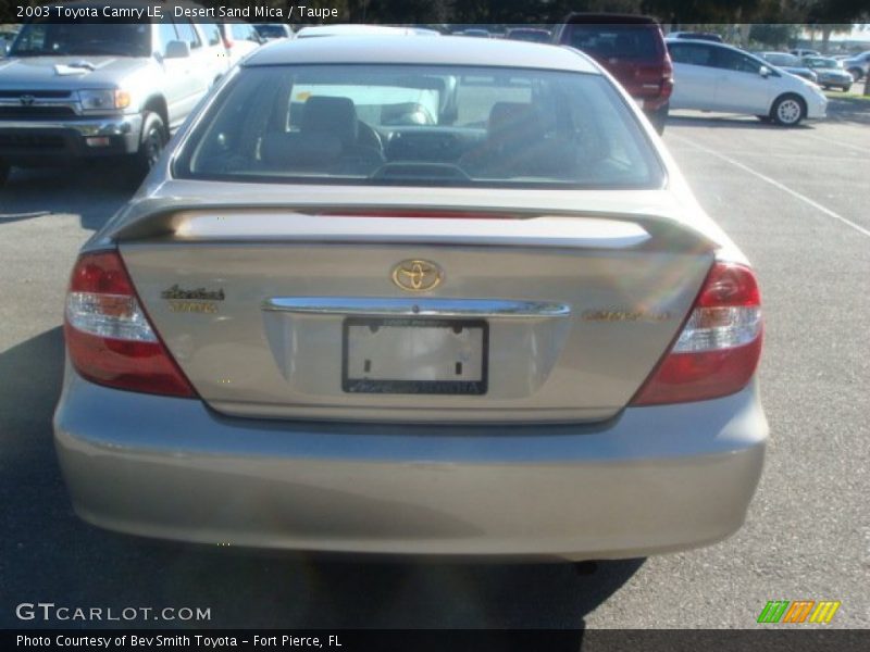 Desert Sand Mica / Taupe 2003 Toyota Camry LE