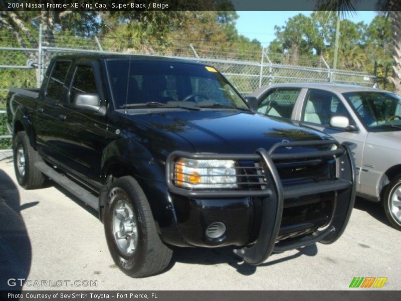 Super Black / Beige 2004 Nissan Frontier XE King Cab