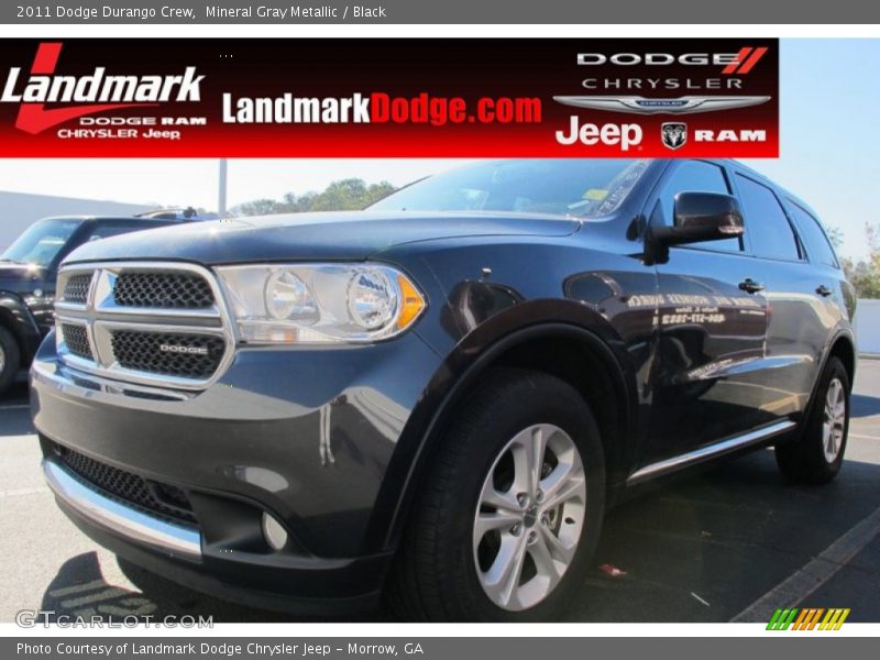 Mineral Gray Metallic / Black 2011 Dodge Durango Crew