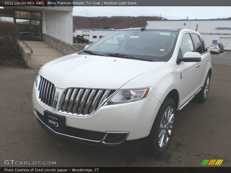 White Platinum Metallic Tri-Coat / Medium Light Stone 2012 Lincoln MKX AWD