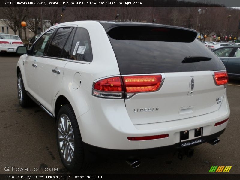 White Platinum Metallic Tri-Coat / Medium Light Stone 2012 Lincoln MKX AWD