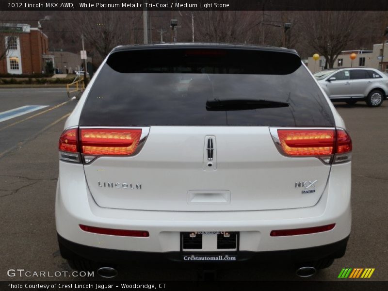 White Platinum Metallic Tri-Coat / Medium Light Stone 2012 Lincoln MKX AWD