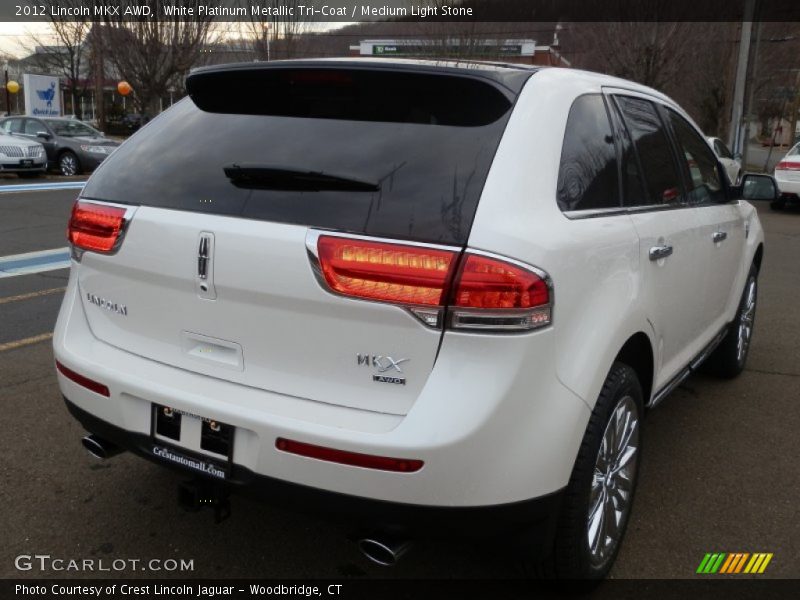 White Platinum Metallic Tri-Coat / Medium Light Stone 2012 Lincoln MKX AWD