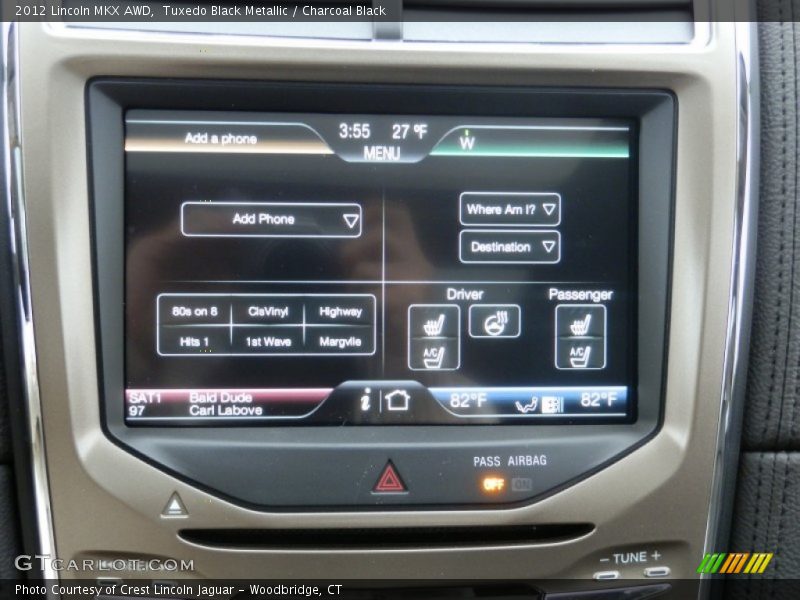 Tuxedo Black Metallic / Charcoal Black 2012 Lincoln MKX AWD