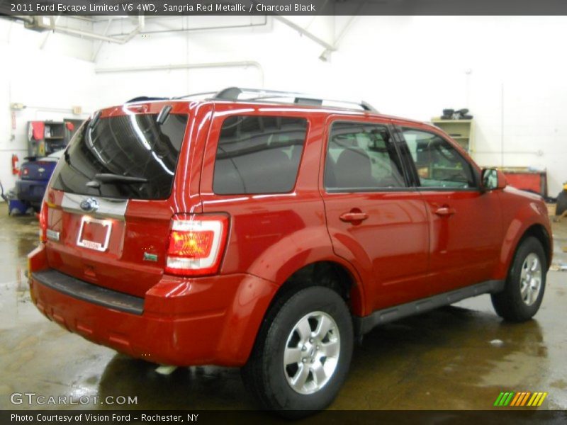 Sangria Red Metallic / Charcoal Black 2011 Ford Escape Limited V6 4WD